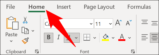 8-home-tab-excel