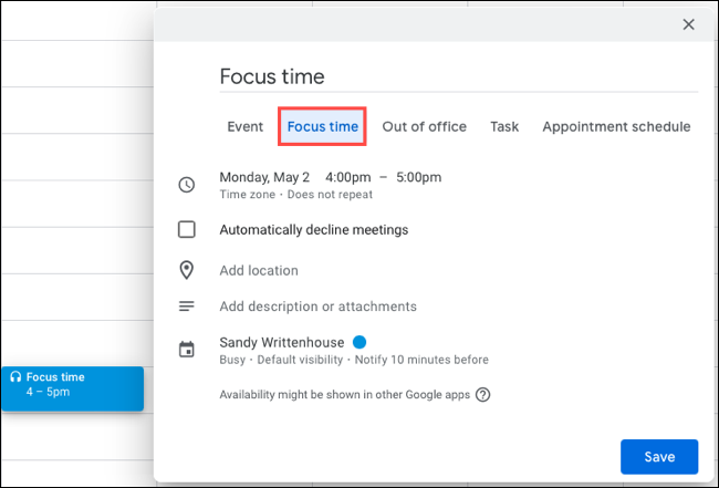 schedule-googlecalendarfocustime