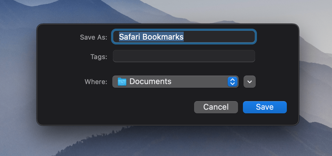 export_bookmarks_from_safari_on_mac