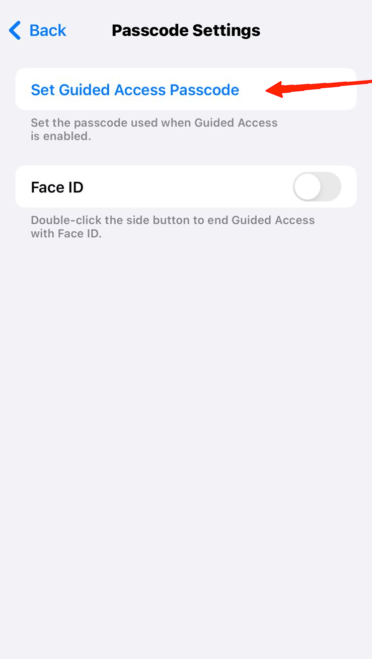 set-guided-access-passcode