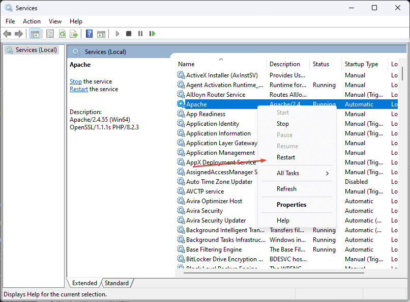 graphically-restart-web-server-in-windows-11