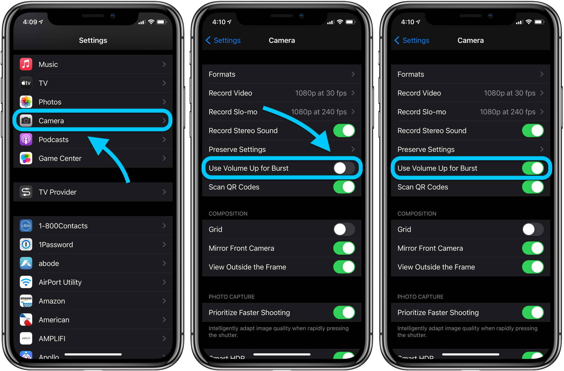 how-to-use-burst-mode-iphone-volume-button-walkthrough